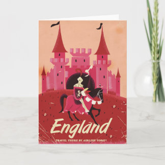 Tarjeta Festiva Poster de viajes del castillo de Inglaterra y del
