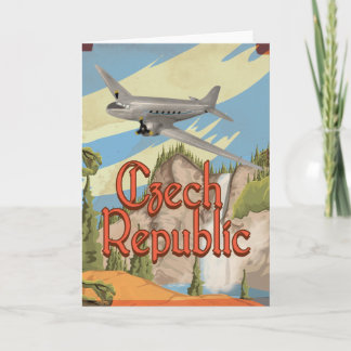 Tarjeta Festiva Poster de Viajes por Viaje de la República Checa