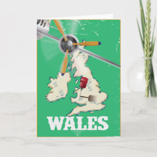 Tarjeta Festiva Poster de Viajes Vintage de las Islas Británicas