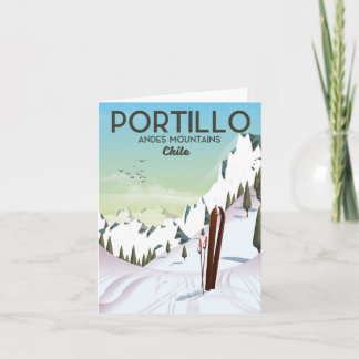 Tarjeta Festiva Poster de Viajes Volcánicos de Chile