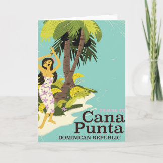 Tarjeta Festiva Poster del viaje de la República Dominicana de