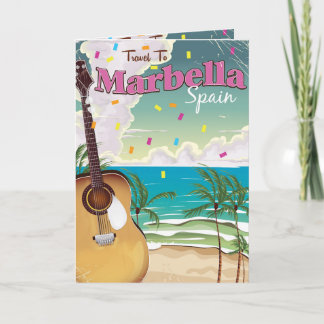 Tarjeta Festiva Poster español de vacaciones de Marbella