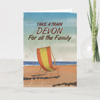 Tarjeta Festiva Poster Vintage Devon Holiday