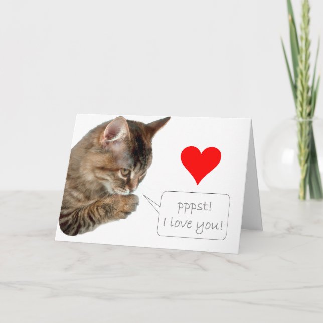 Tarjeta Festiva ¡Pppst! ¡Te amo! (Anverso)