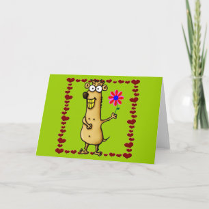 Tarjeta Festiva Prairie Dog Love Valentine Card