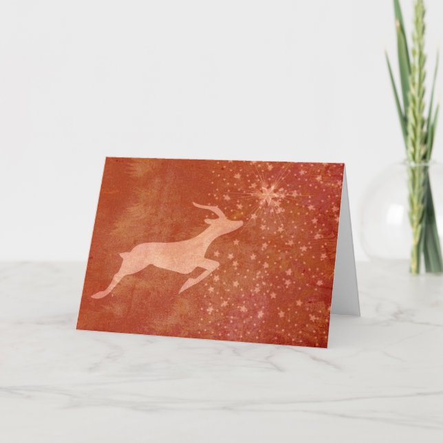 Tarjeta Festiva Prancer la estrella (Anverso)