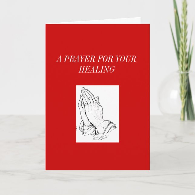 Tarjeta Festiva praying_hands, UN REZO PARA SU CURA (Anverso)