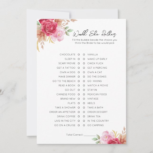 Tarjeta Festiva ¿Prefiere? (Anverso)