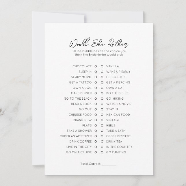 Tarjeta Festiva ¿Prefiere? (Anverso)