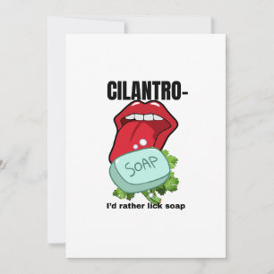 Tarjeta Festiva Prefiero el jabón lamer - Anti-Cilantro