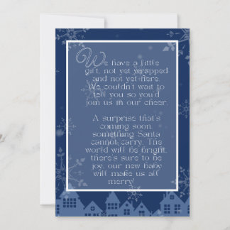 Tarjeta Festiva Pregnancy Announcement Poem Card | Holiday Theme