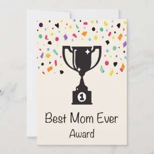 Tarjeta Festiva Premio a la Mejor Mamá del Mundo