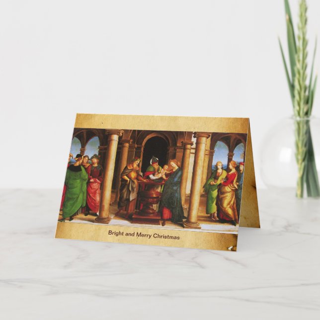 Tarjeta Festiva PRESENTACIÓN DE JESÚS PARA TENTAR Navidades (Anverso)