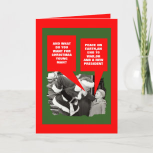 Tarjeta Festiva Presidente anti Obama Christmas