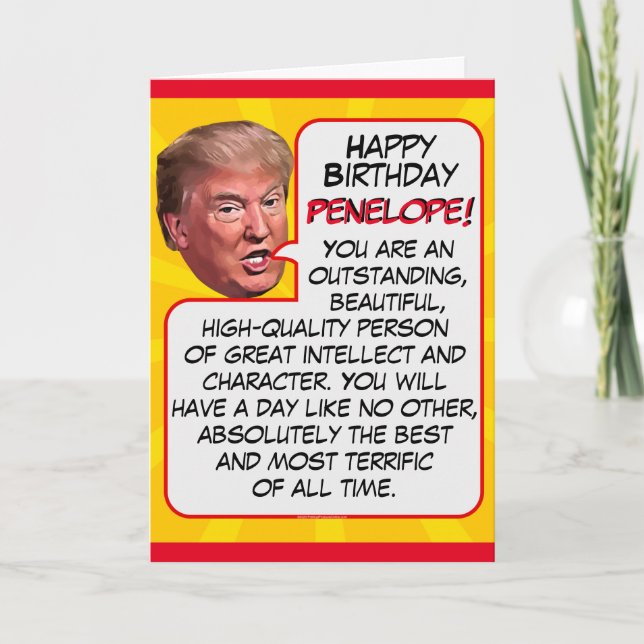 Tarjeta Festiva Presidente personalizado Donald Trump cumpleaños g (Anverso)