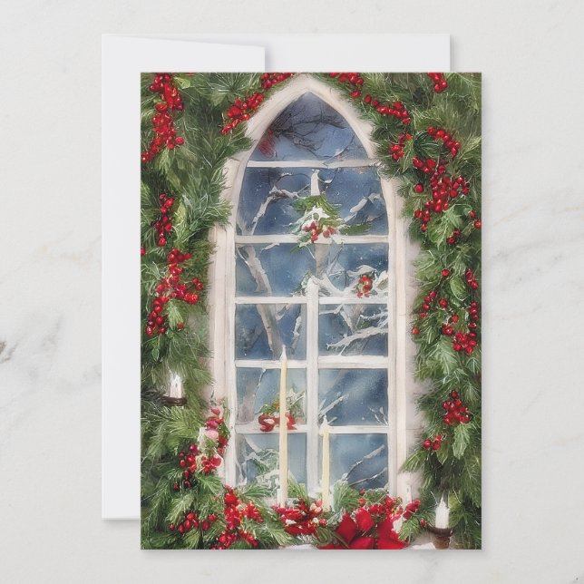 Tarjeta Festiva presupuesto de la ventana navidades (Anverso)