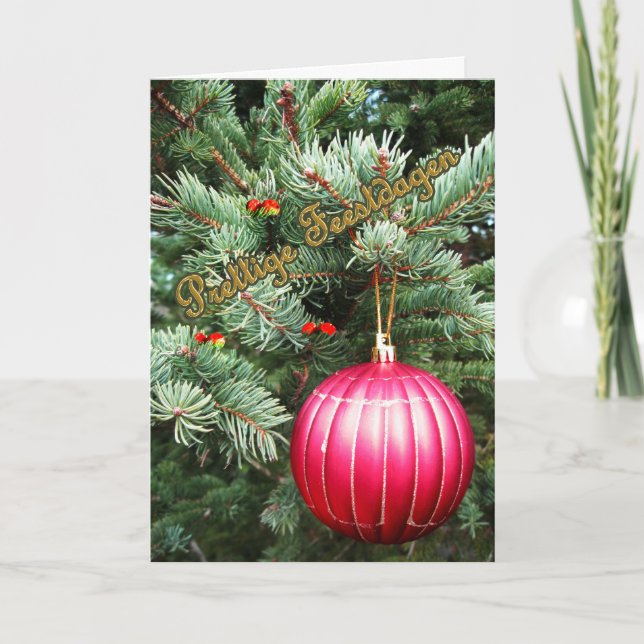 Tarjeta Festiva Prettige Feestdagen (Anverso)