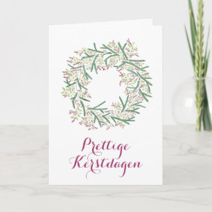 Tarjeta Festiva Prettige Kerstdagen, guerrera de Navidades holande