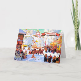 Tarjeta Festiva Prettige Kerstdagen.Tarjeta de Navidades en holand