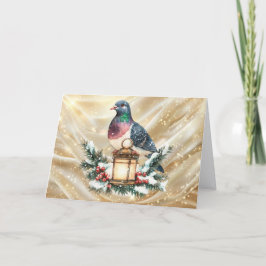Tarjeta Festiva Pretty Pigeon Christmas