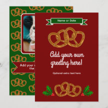 Pretzels Navideños en Rojo y Verde - texto / foto