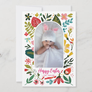Tarjeta Festiva Primavera curada florece en la espléndida Pascua d