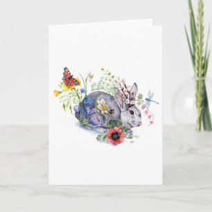 Tarjeta Festiva Primavera Jackalope