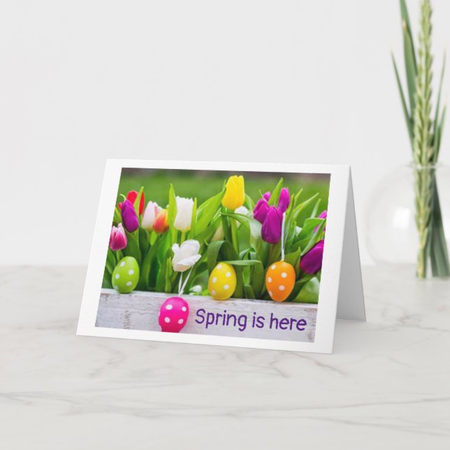 TARJETA FESTIVA PRIMAVERA Y DÍA ESPECIAL MÁS FÁCIL PARA PERSONAS E (Anverso)
