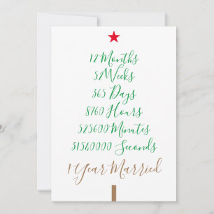 Tarjeta Festiva Primer aniversario de casados