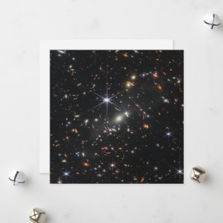 Tarjeta Festiva Primer Campo Profundo del Universo de James Webb
