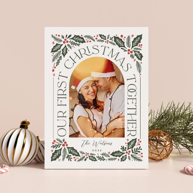 Tarjeta Festiva Primer Collage de fotos navideño juntos Arco 3 (Subido por el creador)