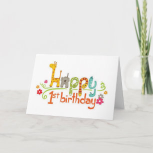 TARJETA FESTIVA PRIMER CUMPLEAÑOS DE LA NIÑA ESPECIAL