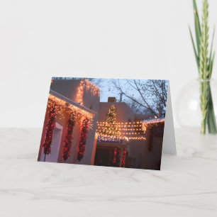 Tarjeta Festiva Primer de las luces del día de fiesta en el
