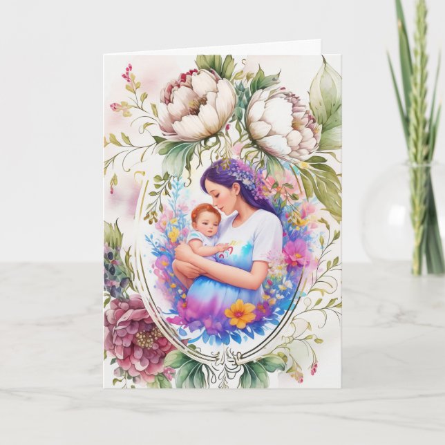 Tarjeta Festiva Primer Día de las Madres (Anverso)