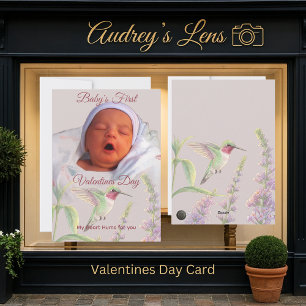 Tarjeta Festiva Primer Día de San Valentín del Bebé Caprichoso Col