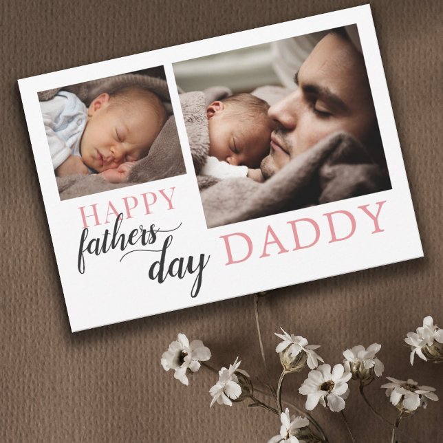 Tarjeta Festiva Primer Día del Padre desde la foto del Recién naci (Subido por el creador)