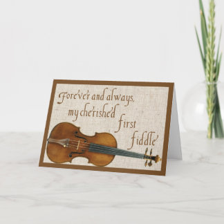 Tarjeta Festiva Primer Fiddle Valentine