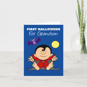 Tarjeta Festiva Primer Halloween del bebé para el bebé Personaliza