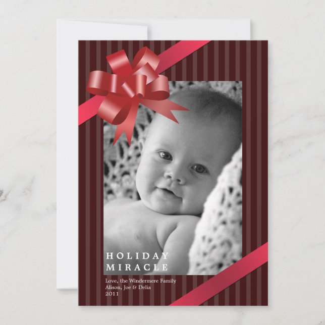 Tarjeta Festiva Primer milagro de festividad del marco de la cinta (Anverso)