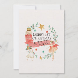 Tarjeta Festiva Primer tema de Nutcracker personalizado Primera ta