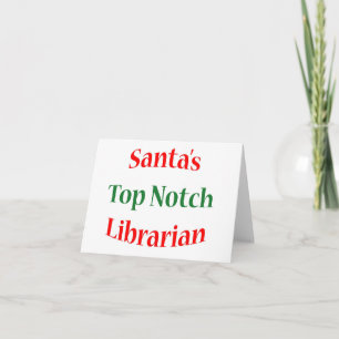 Tarjeta Festiva Primera clase del bibliotecario