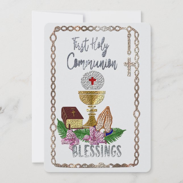 Tarjeta Festiva Primera Comunión (Anverso)