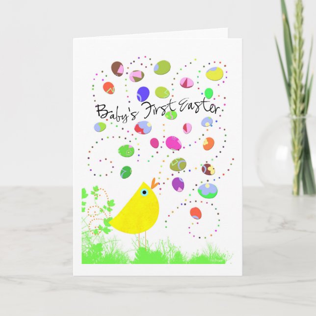 Tarjeta Festiva primera copia de pascua de los babys (Anverso)