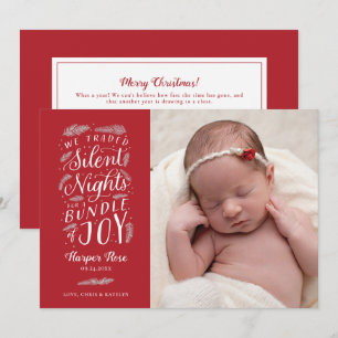 Tarjeta Festiva Primera fiesta de cumpleaños navideño del bebé 