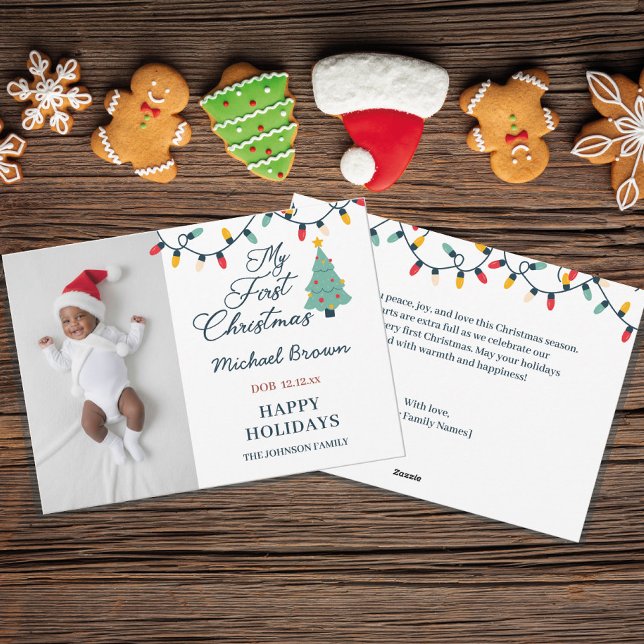 Tarjeta Festiva Primera fiesta de Personalizado navideño del bebé (Subido por el creador)
