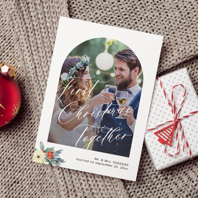 Tarjeta Festiva Primera foto de boda de escritura manuscrita de Na (Subido por el creador)