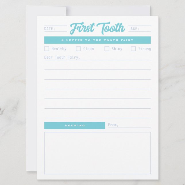 Tarjeta Festiva Primera letra dental (Anverso)