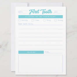 Tarjeta Festiva Primera letra dental