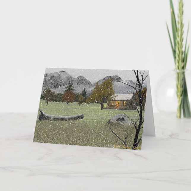 Tarjeta Festiva Primera nevada (Anverso)