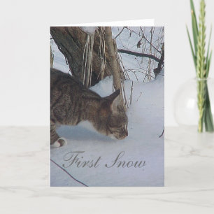 Tarjeta Festiva Primera Nieve